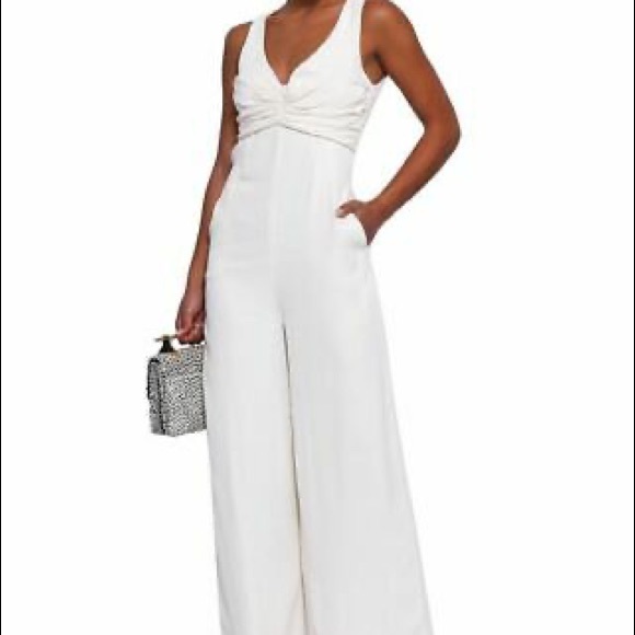Zimmermann Pants - Zimmermann Rouche Jumpsuit Color Pearl Size 0